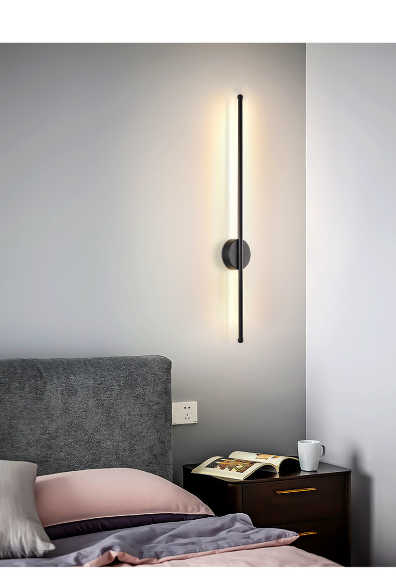 Đèn Tường LED dạng thanh dài đế bẹt đen DLT-004D| HPA Lighting